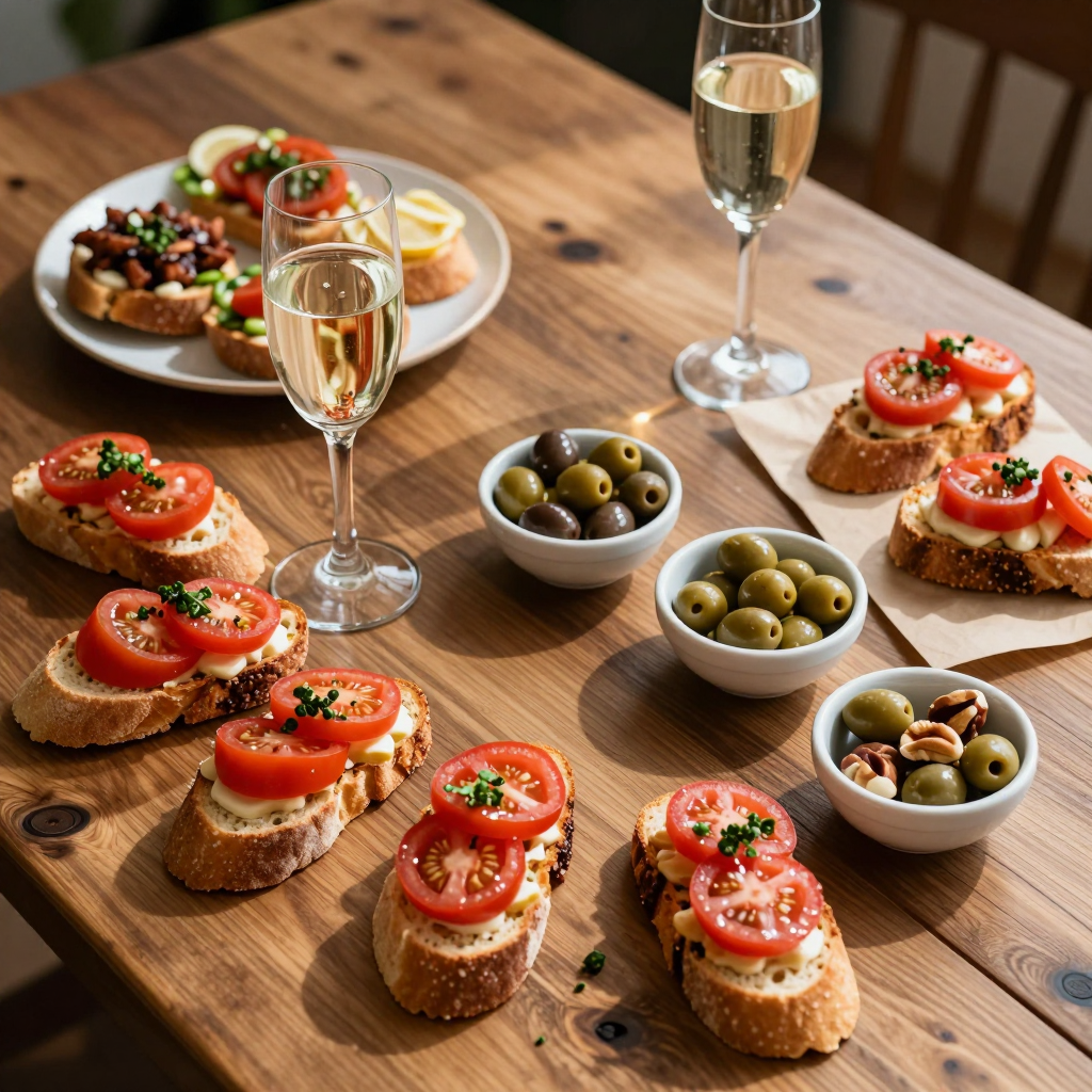 Tavolo con aperitivo